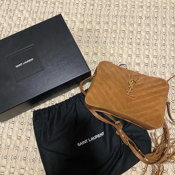 YSL LOU CAMERA BAG IN QUILTED SUEDE AND SMOOTH LEATHER - Picture 2 of 6